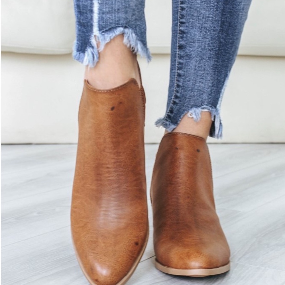 DOLLY Cut out Booties - Cognac - Picture 2 of 5